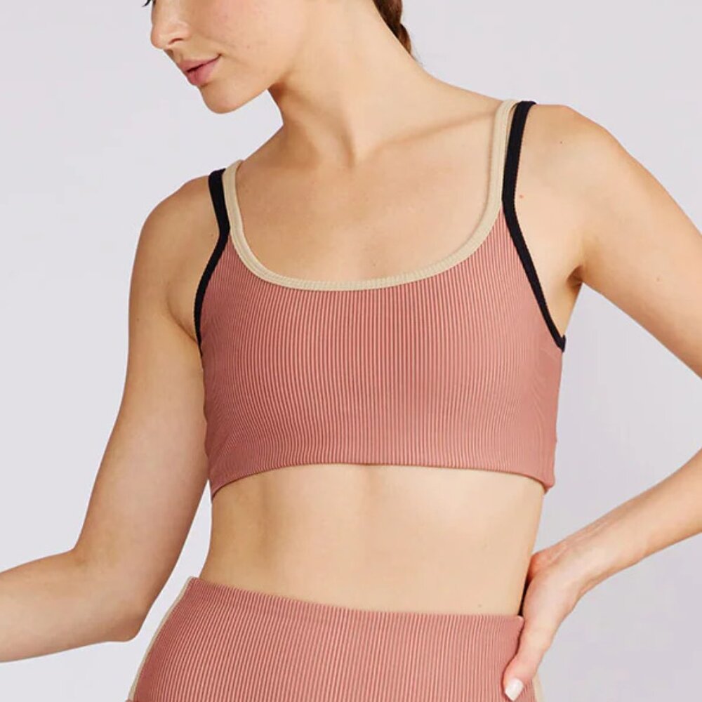 Cream Yoga Nora Bra in Dusty Pink